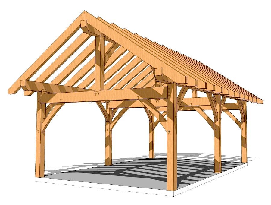 1624 Timber Frame Plan