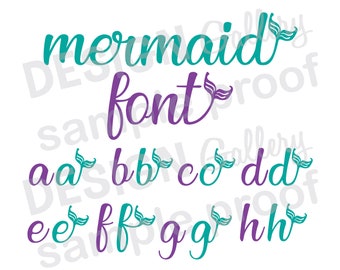 Download Mermaid font | Etsy