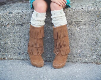 Knee High Boot Socks Cozy Socks Mothers Day Gift Idea Skirt Socks Dress Socks Women's Boot Socks Oatmeal Blend Socks