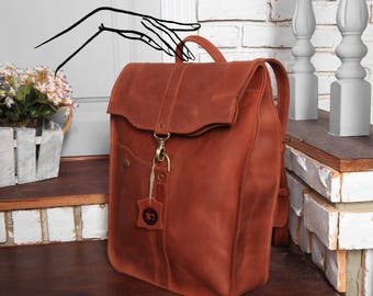 Leather backpack women,Leather backpack handmade,Brown leather rucksack,Leather rucksack women,Leather backpack men,Brown backpack women,