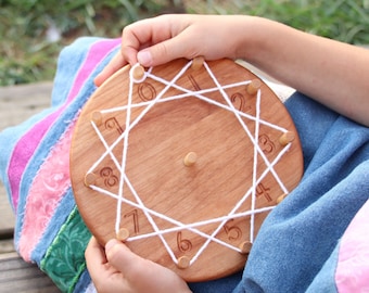 Multiplication Ring -- Multiplication Circle -- Skip Counting -- Times Tables - Waldorf Montessori - Number Wheel