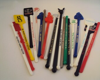 Swizzle sticks, various locations and years, collection of 22