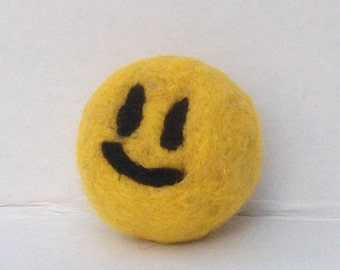Smiley Face Needle Felted Smiley Face