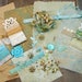Warm Sand. Crazy Quilting, Inspiration Kit And Embellishment Kit. Soft golds, browns, sage green and seafoam. No 328_A
