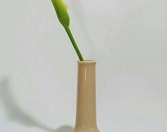 Minimal Peach Beige Vintage Ceramic Vase