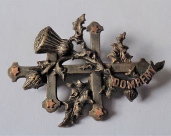 Rare Unusual old brooch St. Joan of Arc