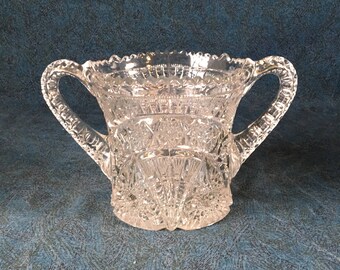 Seau à glace Vintage EAPG Hobstar, verre pressé refroidisseur Champagne