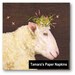 4 Decoupage Napkins, Paper Napkins, BIANCA SHEEP, 25cm 10 Inches. Printed Paper Napkins for Decoupage, Paper Serviette.