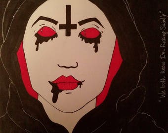 Framed Marker Drawing "Saintly"