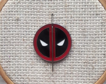 Deadpool Needle Minder - Deadpool Magnet for Cross Stitch - Marvel Comics Needle Minder - Deadpool Cross Stitch Magnet