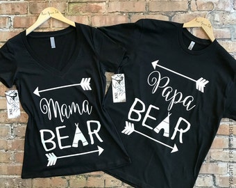 mama and papa bear shirt