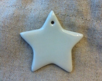 Medium star glazed white porcelain