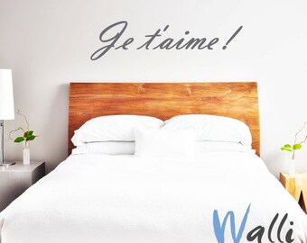 Love lettering wall art decal je t'aime for home decor