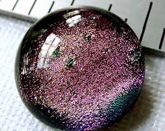 Dichroic Fused Glass Cabochon 18 mm Pale Pink Beauty