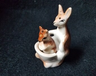 Vintage Kangaroo & Joey Salt and Pepper