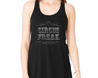 Circus Freak Racerback Tank / aerial fitness / aerial hoop / aerial silks / circus / cirque / pole dance - (black)
