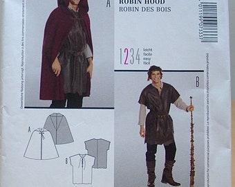 Burda 7333 Robin Hood costume sewing pattern. Sizes 38-48 UNCUT
