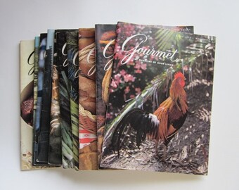 Vintage Gourmet Magazines, 1978 Gourmet Magazines, Foodie Gifts, Cooking Magazines, Food Ephemera