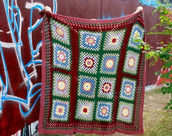 Flower Granny Square Afghan