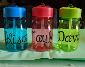 Personalized Kids' Water Bottle, Kids birthday gift, Gift for kids, BPA free, Flip top bottle, Blue,pink,purple,green