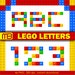 Lego alphabet Digital paper PNG, can be used as graphic design elements or printable and Vector Digital Cut File.