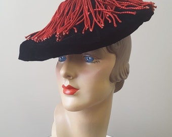 1930s Gage Asian Style Tilt Hat
