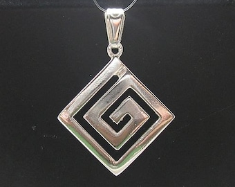 PE000053 Sterling silver pendant Spiral solid 925