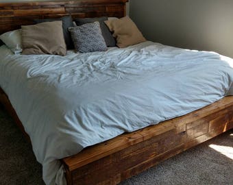 Reclaimed Wood Platform Bedframe