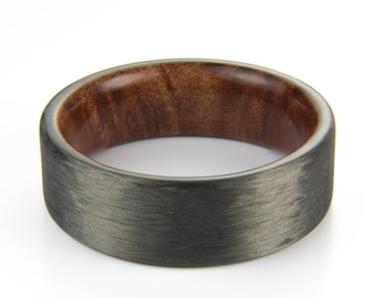 Carbon Fiber ring with Redwood Burl liner