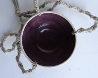 Purple Mint Hanging Planter