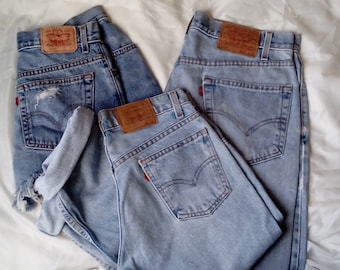 Lot Bulk Wholesale 3 Vintage Levi's Jeans Relaxed Mom Jeans