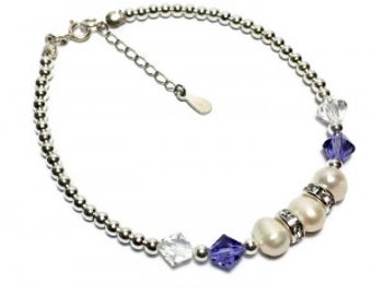 Sophie-May Swarovski and Freshwater pearl bracelet