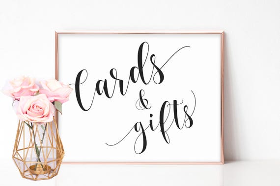 Cards and Gifts Sign Printable Gift Table Sign Cards Sign