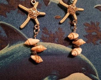 Starfish Seashell Earrings