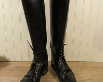 Black leather riding boots- very nice condition- horseback riding boots, women’s size 9
