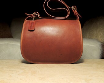 Rare Large 1970s COACH Original New York City Tabac Saddle Tan Toned Soft Leather “Classic Shoulder Bag” 9170 Handbag: Organic Boho Bliss!