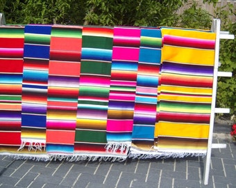 Authentique Mexican Serape Saltillo Blanket. Handmade on a loom. Directly from México
