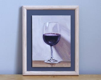 Wine Painting, Original Still Life Painting by Aleksey Vaynshteyn