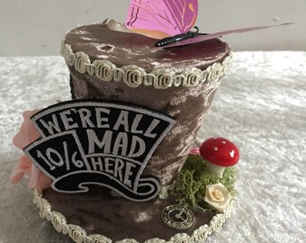 Mad Hatter - Alice Mini Top Hat Fascinator