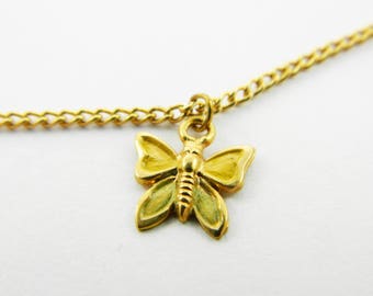 Butterfly Charm Choker Necklace
