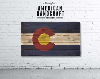 Colorado Flag - Handmade Distressed Wooden Flag