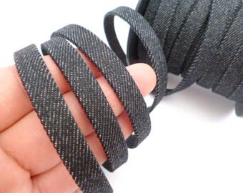 Flat Jeans Fabric Cord_RMA063254135441B_Cords_jeans Black _of 10x2 mm _Sale per meter/ Yard