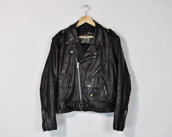 Punk leather jacket | Etsy