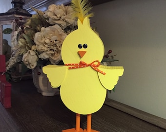 Standing Easter Chick, Wooden Decoration