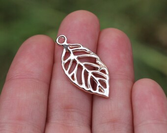 10 PIECES Leaf Pendant Light Rose Gold Tone, Leaf Pendant, Fall Pendant, Fall charm, Fall jewelry diy, gold leaf, light gold leaf B65826