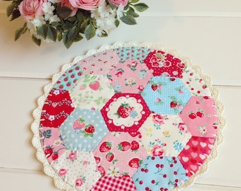 a most lovely large hexie patchwork doily no. 4