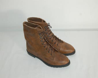 Women Size 5 1/2 Footnotes NEW Vintage Cute Brown 80s Ankle Boots