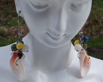 Handmade shell earrings #00E14