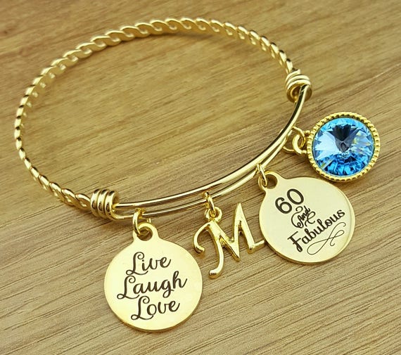 Gold 60 Birthday Gifts 60th Birthday Gift Birthday Gift Birthday Gifts for Her Birthday Gift for Friend Birthday Gifts 60 and Fabulous