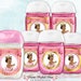 Thank You Labels Mini Hand Sanitizer | Princess Tutu Pink & Gold | African American Vintage Baby Girl | Digital Instant Download